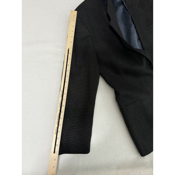 Mani Mens Suit Coat 43R Blazer Made in Italy 100% Pure Virgin Wool Navy - Picture 13 of 14